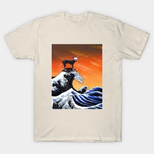 Chinese crested dog Surfing T-Shirt